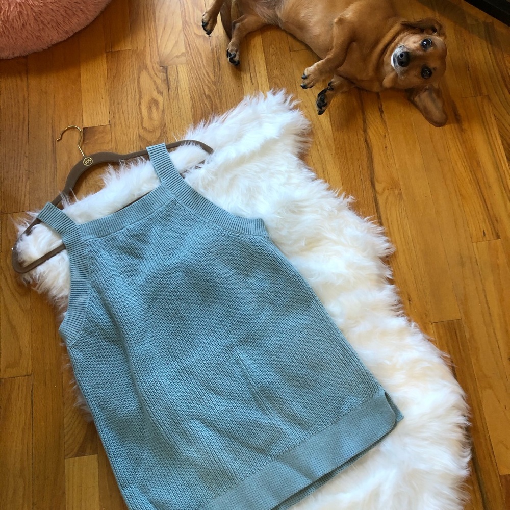 Gap light blue sweater tank top - XL Tall